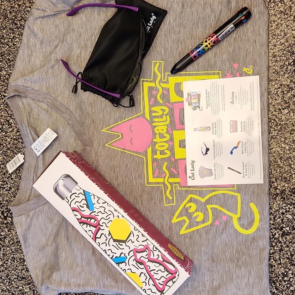 New 90's Themed Cat Lady Box 4 Piece Set